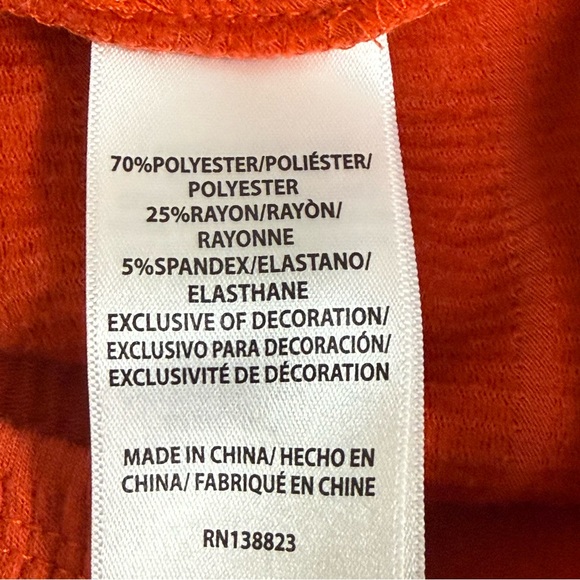 NWOT Idyllwind Orange Knot Front Top XL Western Boho Stretch Ribbed Chic Style - Picture 8 of 10